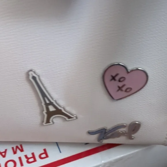 **Entry Only** Karl Lagerfeld White Satchel/Tote Bag New - Picture 3 of 7